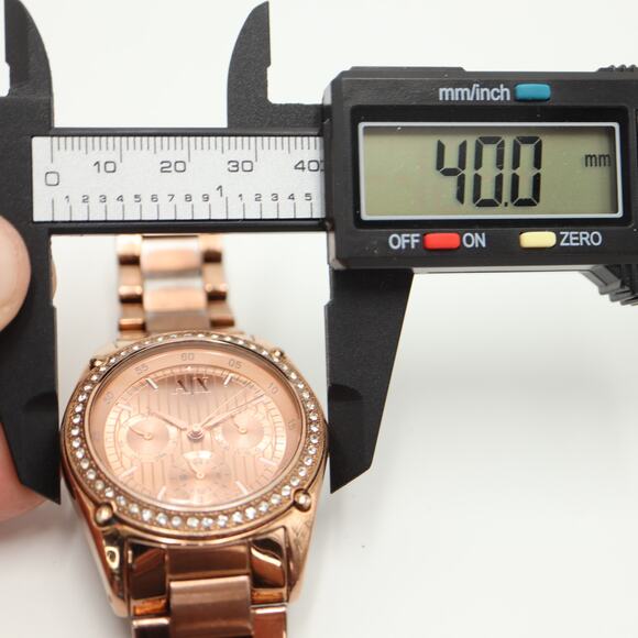 Armani Exchange Rose Gold Tone Multifunction Watch 40mm Day Date w New Battery - Picture 2 of 15